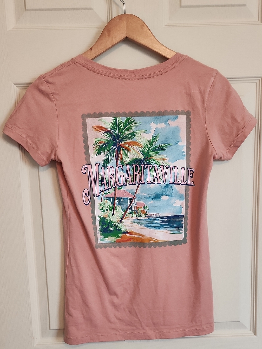 Ladies Margaritaville Mauve T-shirt Size XS